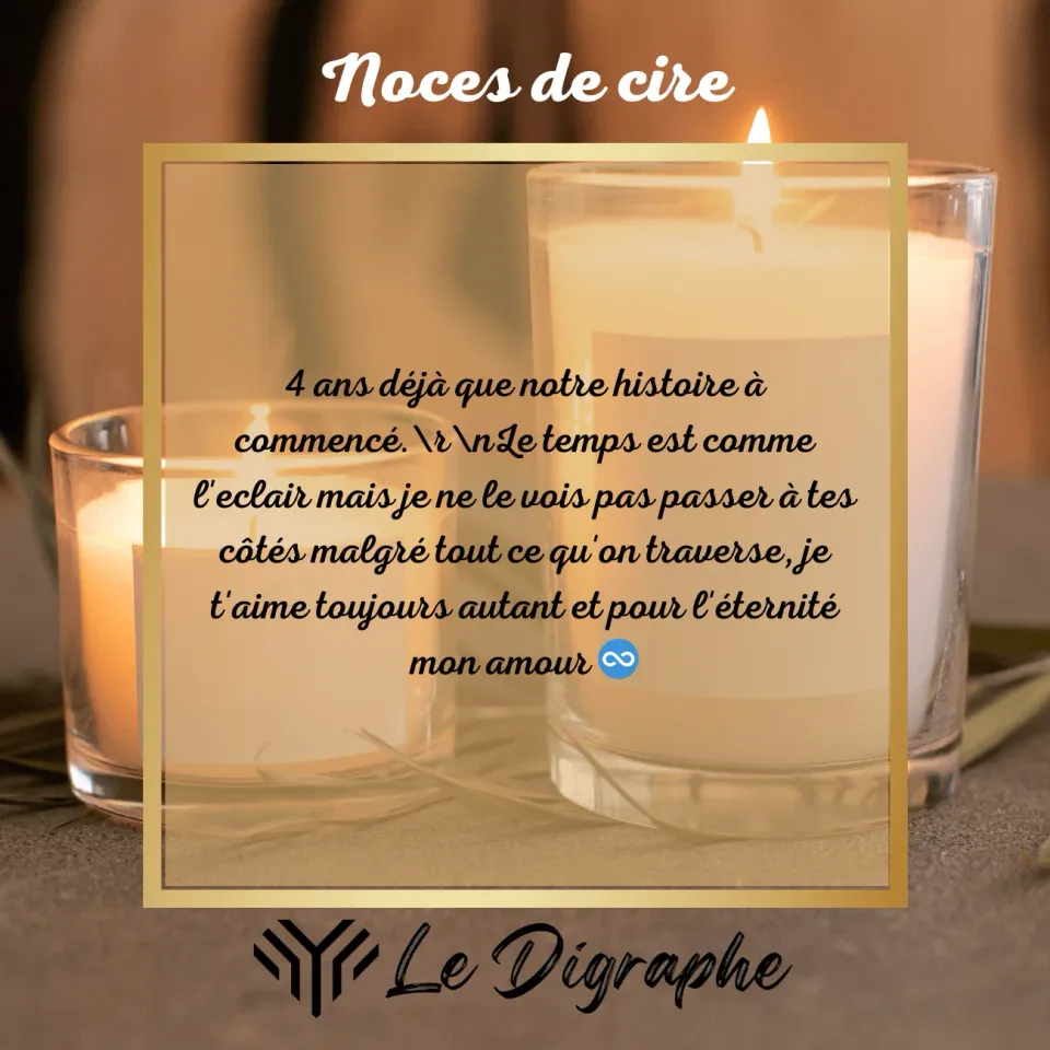 Le Digraphe 4 ans noces de cire digraphe prénoms