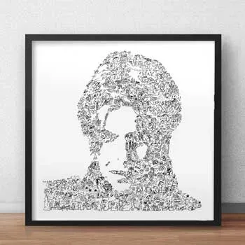 DrawInside David Bowie poster 30x30 Ziggy