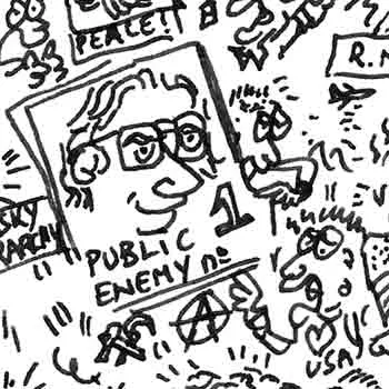 DrawInside Noam Chomsky affiche 30x30 cm littérature