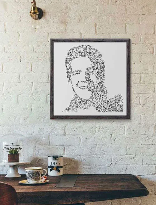DrawInside Glenn Frey Eagles affiche 30x30 cm rock US