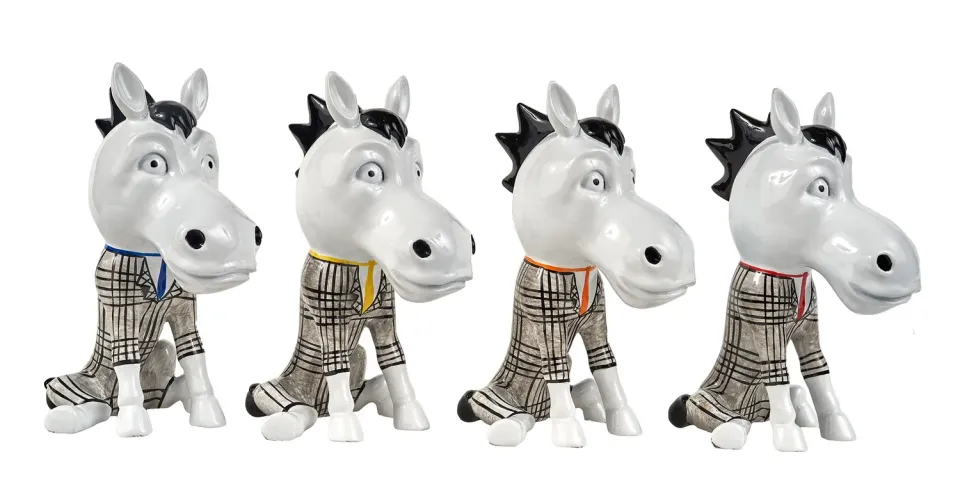 Lacorne Décoration D285 Karl statue ânes 20 cm