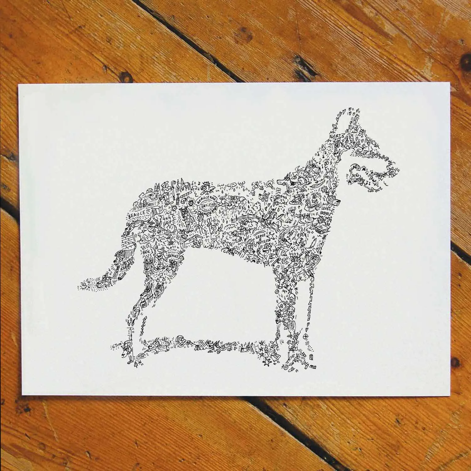 DrawInside Beauceron affiche A3 chien berger