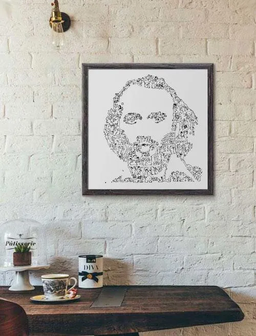 DrawInside Maurice Gibb affiche 20x20 cm musique