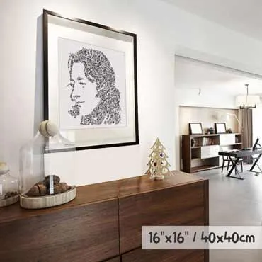 DrawInside Rory Gallagher affiche 30x30 cm portrait guitare