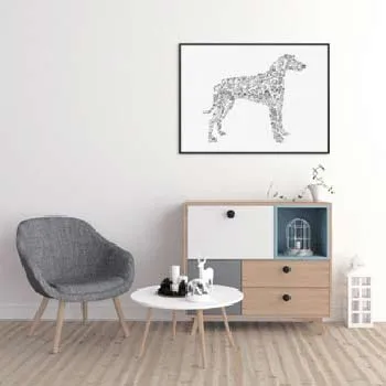 DrawInside Rhodesian Ridgeback affiche A4 21x30 cm signée