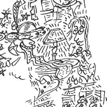 DrawInside Jim Carrey affiche A4 21x30 cm papier mat