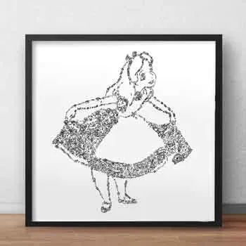 DrawInside Alice in Wonderland affiche 30x30 cm mat