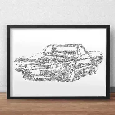 DrawInside Chevrolet El Camino affiche A4 papier mat