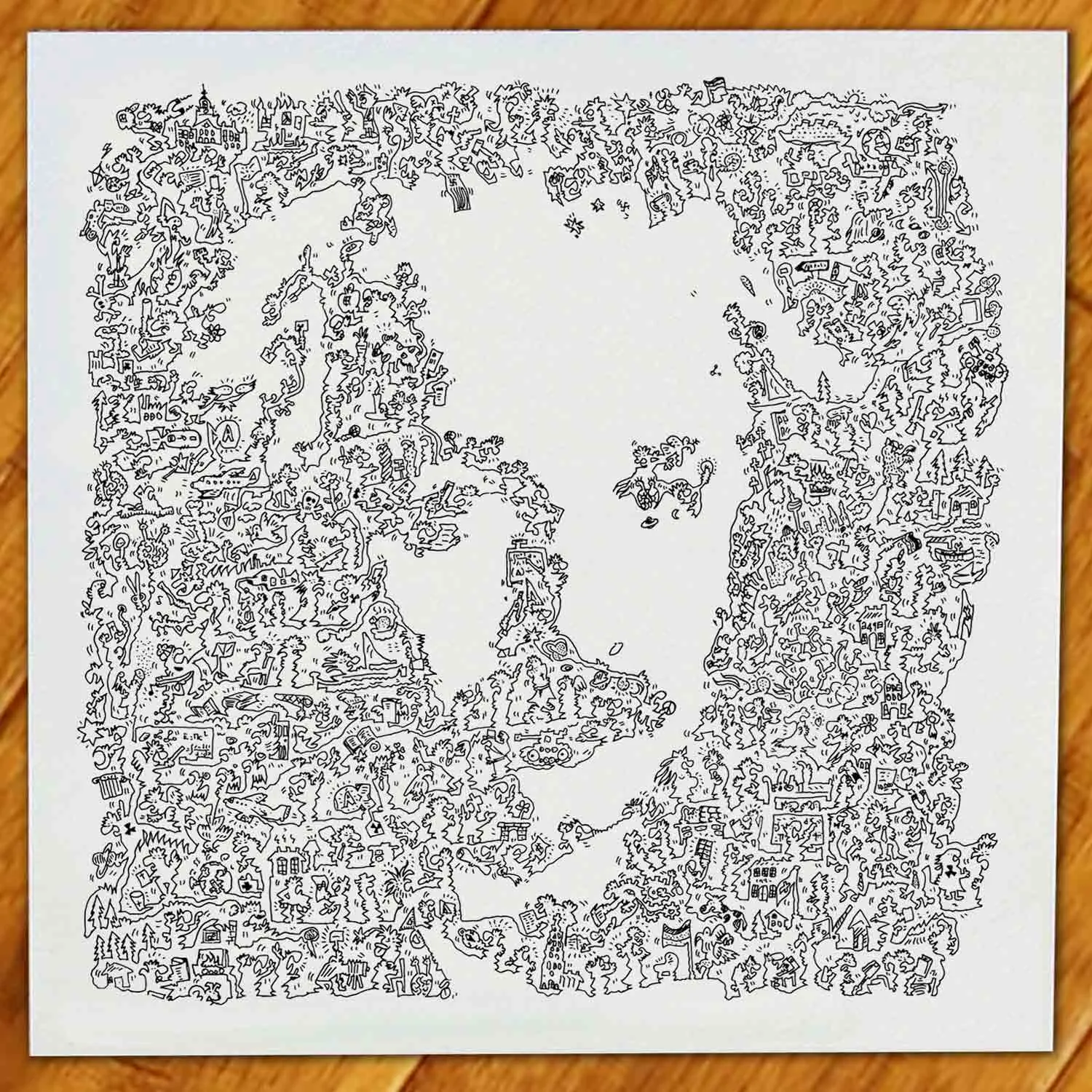 DrawInside Albert Einstein affiche 20x20 cm récit dessiné