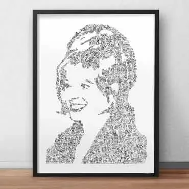 DrawInside Mylène Farmer affiche A3 30x42 cm Libertine