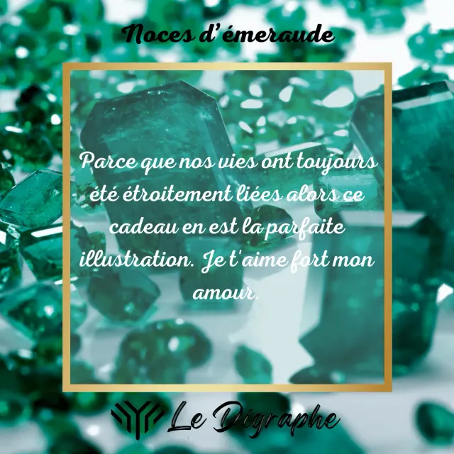 Le Digraphe noces d’émeraude 40 ans digraphe prénoms