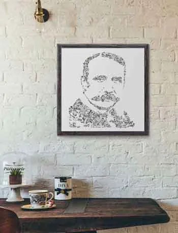 DrawInside Edward Elgar affiche 20x20 cm signée main