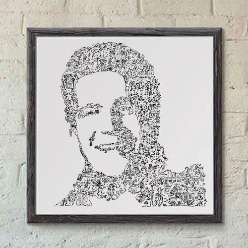 DrawInside Glenn Frey Eagles affiche 30x30 cm rock US