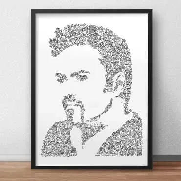 DrawInside George Michael affiche A4 21x30 cm papier mat