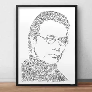 DrawInside Bill Adama Husker affiche A4 série