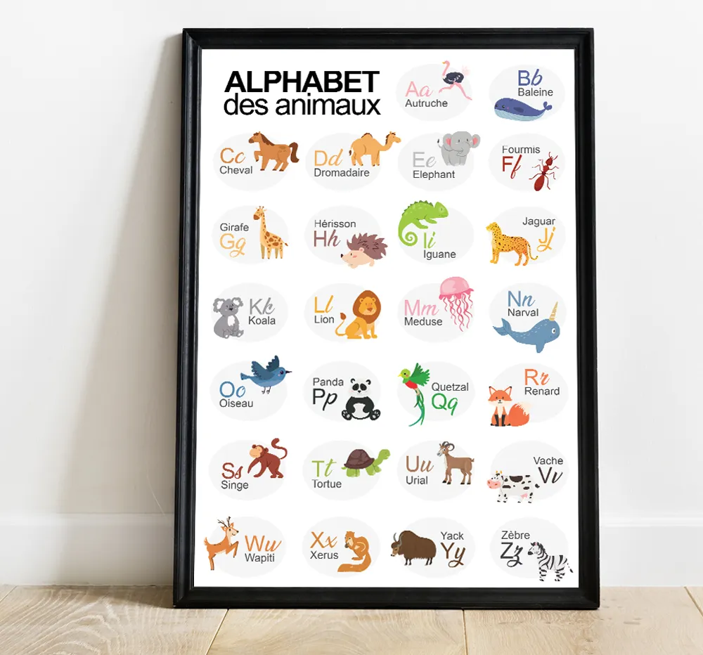 Papeterie Créative Abécédaire affiche éducative fruits légumes