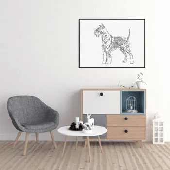 DrawInside Schnauzer affiche A3 30x42 cm barbu