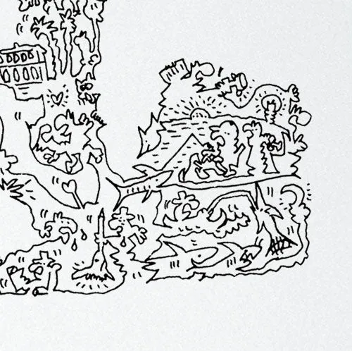 DrawInside Ernest Hemingway affiche 20x20 cm écrivain