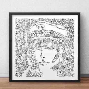 DrawInside Corto Maltese affiche 30x30 cm BD