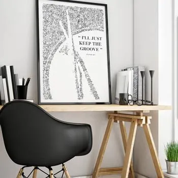 DrawInside Jeff Porcaro affiche A4 citation groove