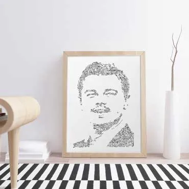 DrawInside DiCaprio affiche 20x20 cm cinéma Titanic
