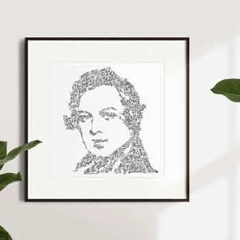 DrawInside Robert Schumann affiche 20x20 cm portrait biographique