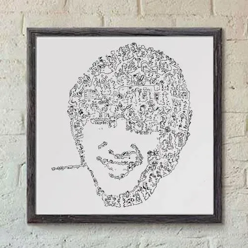 DrawInside John Lennon - the Beatles affiche 20x20 cm rock