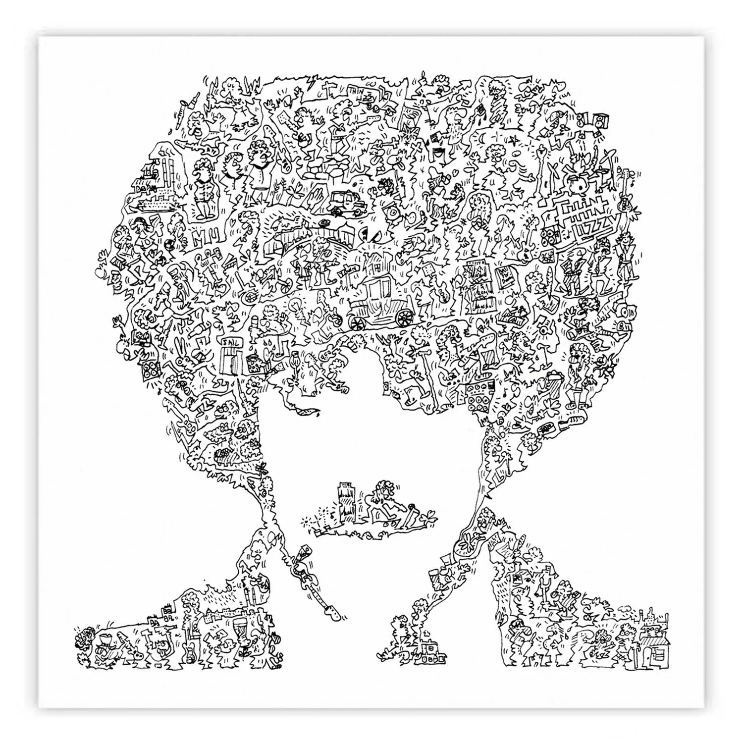 DrawInside Phil Lynott Thin Lizzy affiche 30x30 rock