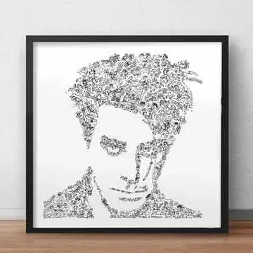 DrawInside Till Lindemann - Rammstein affiche 30x30 metal