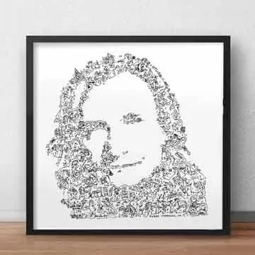 DrawInside Joe Walsh Eagles affiche 30x30 cm papier mat