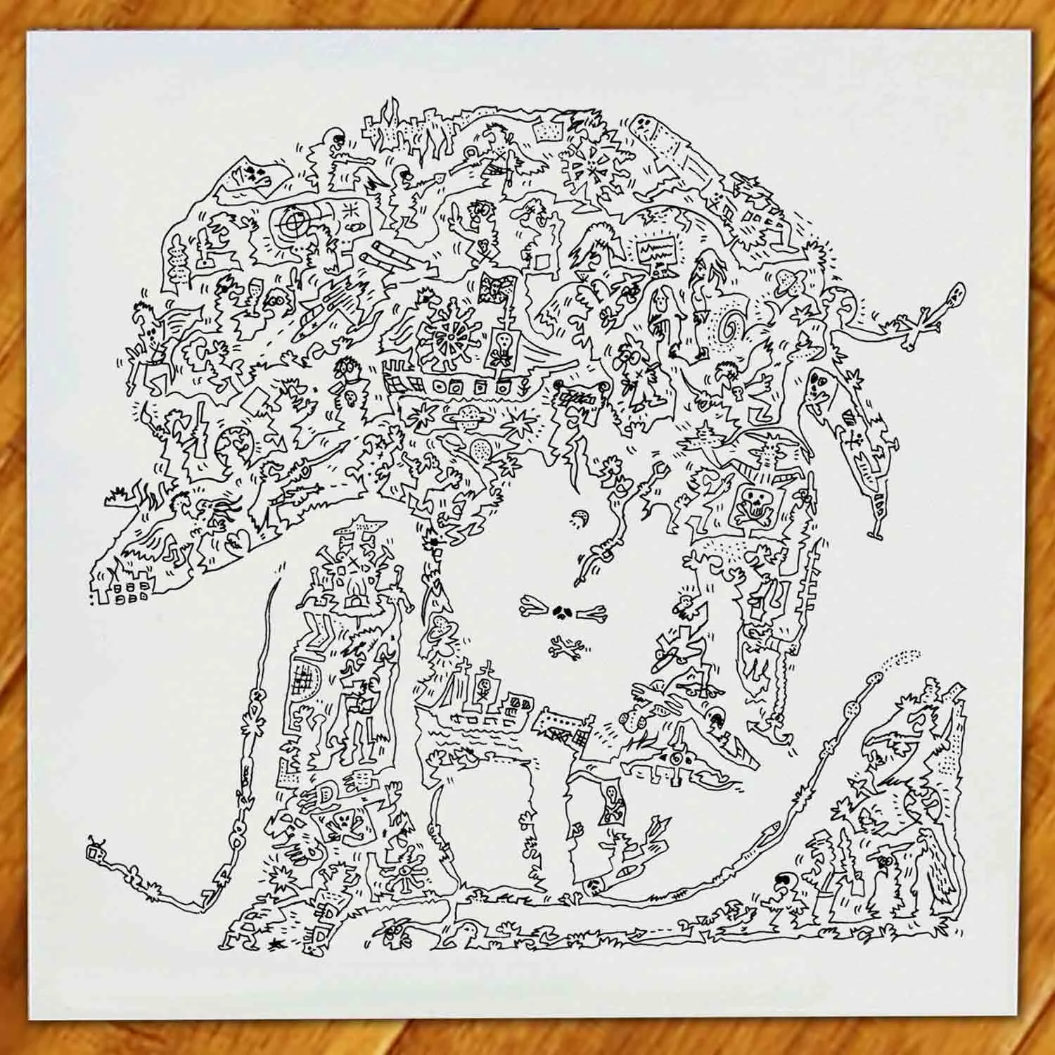 DrawInside Albator affiche 30x30 pirate espace