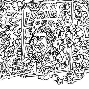 DrawInside Pablo Escobar affiche A3 Medellin