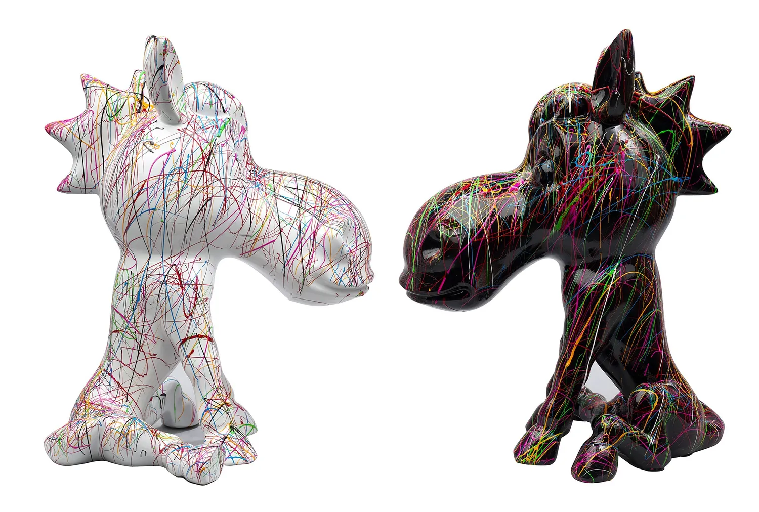 Lacorne Décoration D247 Joé et Alan sculpture H 40 cm duo