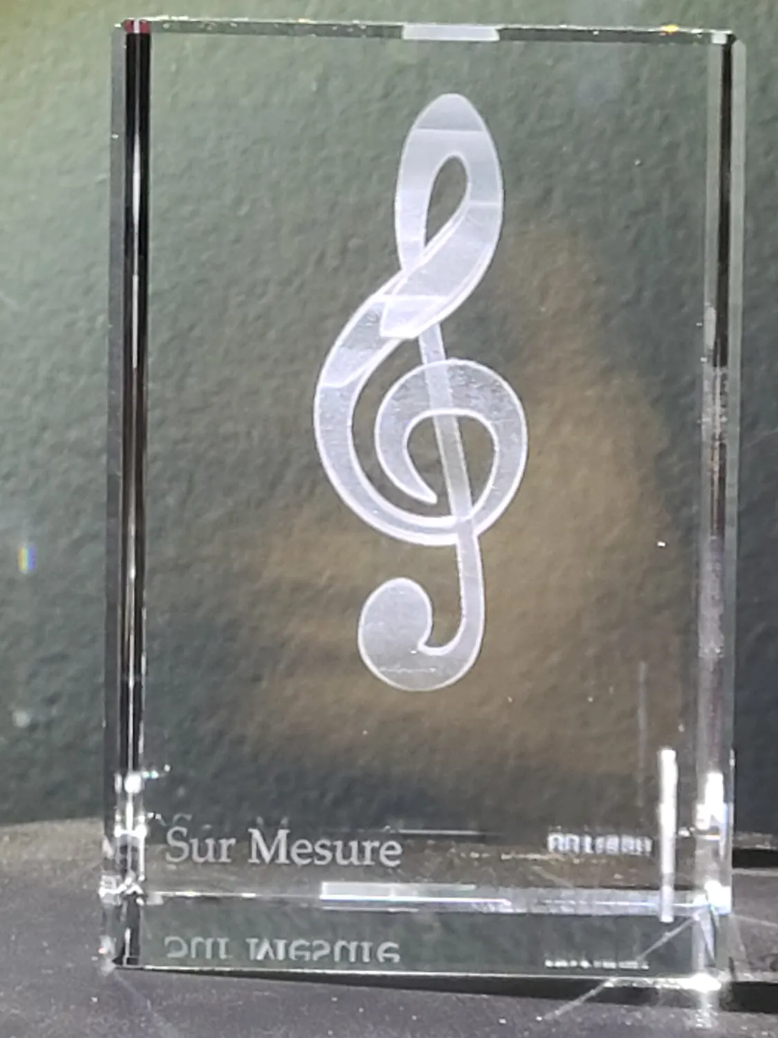 Le Digraphe Morpho Sur Mesure sculpture verre 6x6x9cm tirage limité
