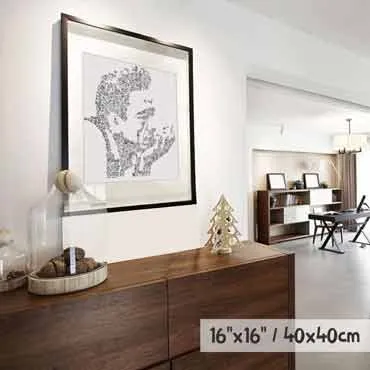 DrawInside Johnny Cash Man In Black affiche 30x30 cm country