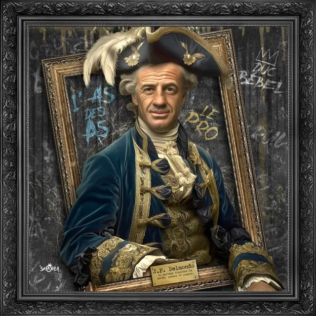 Lacorne Décoration SK30 Capitaine Belmondo tableau 80x80 cm