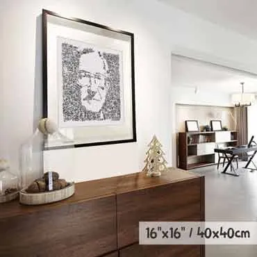 DrawInside Noam Chomsky affiche 30x30 cm littérature