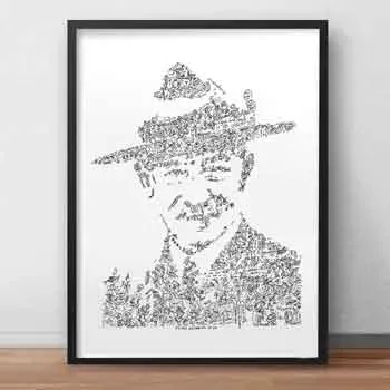 DrawInside Baden Powell affiche A4 scoutisme histoire