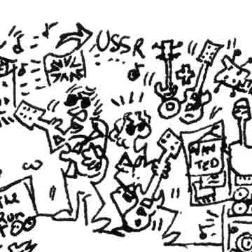 DrawInside Brian Ray affiche 20x20 cm guitariste