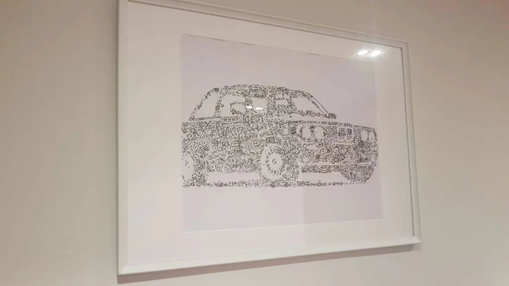 DrawInside BMW E30 affiche poster voiture signé
