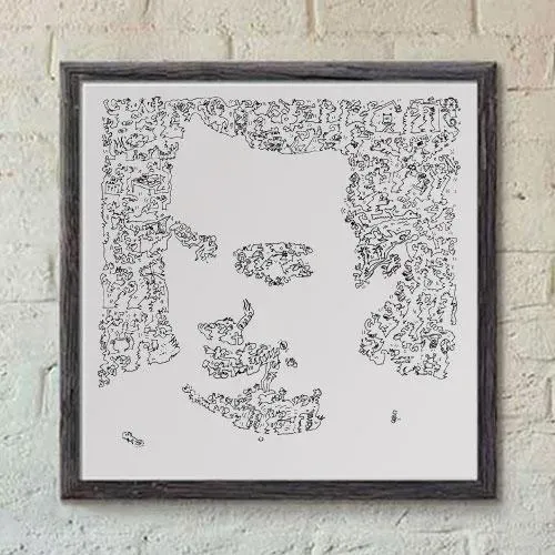 DrawInside Mike Patton affiche 30x30 cm Faith No More