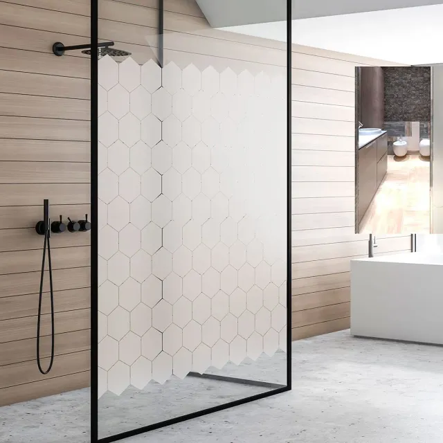 Ambiance-Sticker Hexagone film vitre occultant 50 stickers 50x90 cm