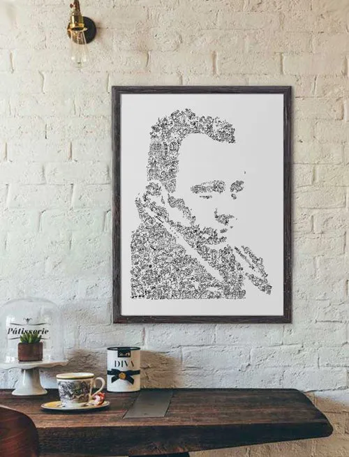 DrawInside Albert Camus affiche A4 21x30 cm littérature