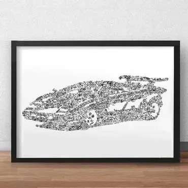 DrawInside Lamborghini Countach affiche A4 signée