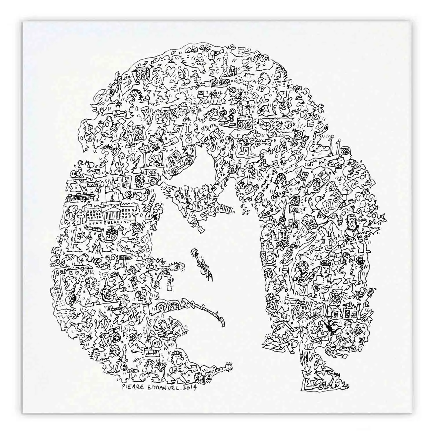 DrawInside Gary Moore affiche 30x30 cm rock