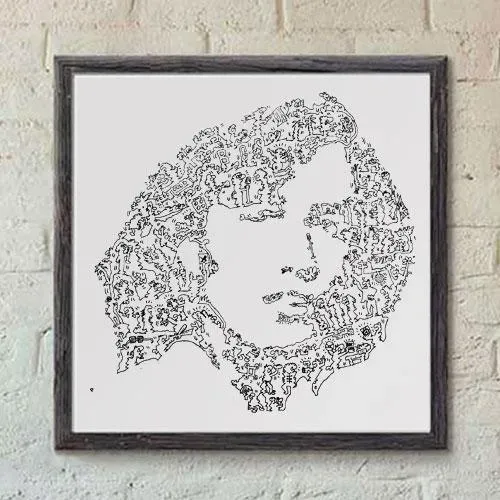 DrawInside Robin Gibb Bee Gees affiche 30x30 cm signée