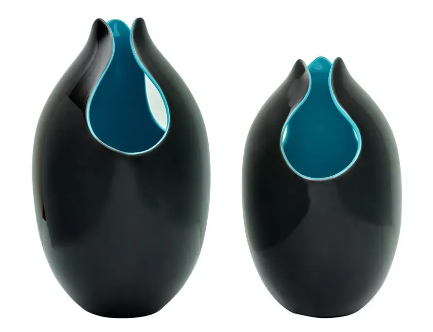 Lacorne Décoration 133 bleu vases céramique 32/42 cm