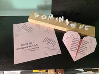 Le Digraphe carte origami cœur personnalisable papier