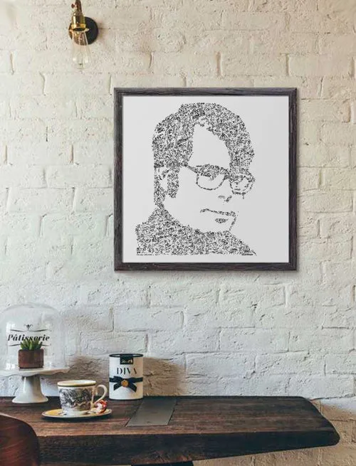 DrawInside Stephen King affiche 30x30 cm papier mat