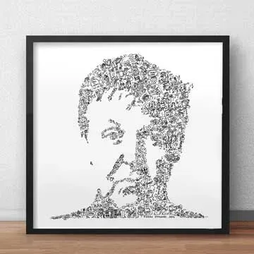 DrawInside Paul McCartney affiche Beatles 30x30 cm basse